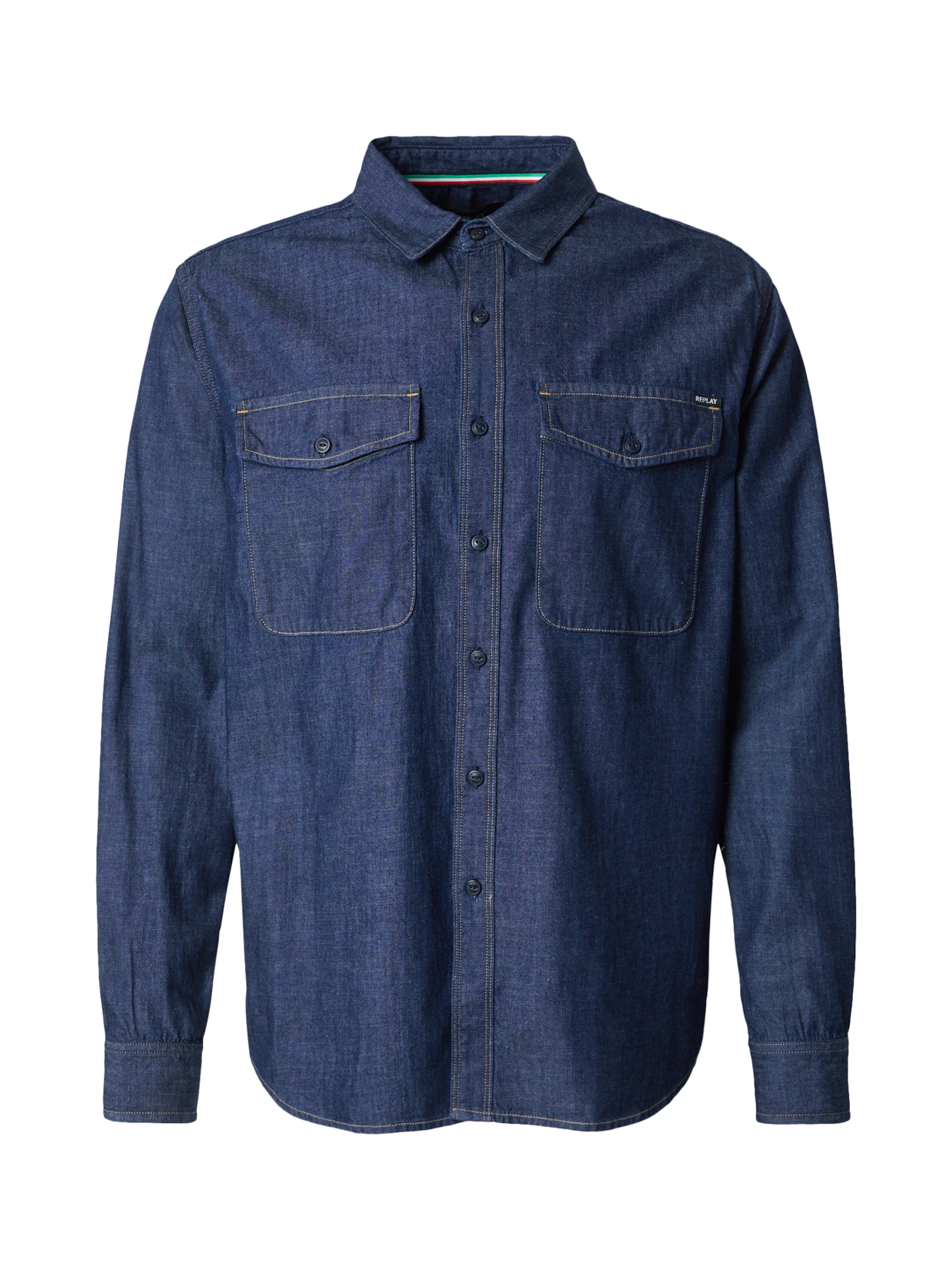 Regular fit Camicia di REPLAY in blu: frontale