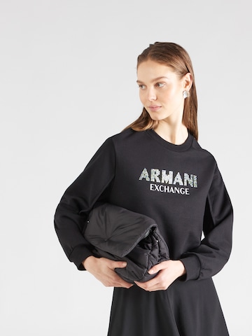 ARMANI EXCHANGE Bluzka sportowa w kolorze czarny: przód