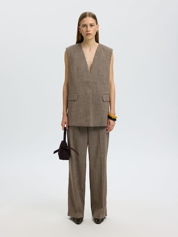 SELECTED - Chaleco para traje en marrón