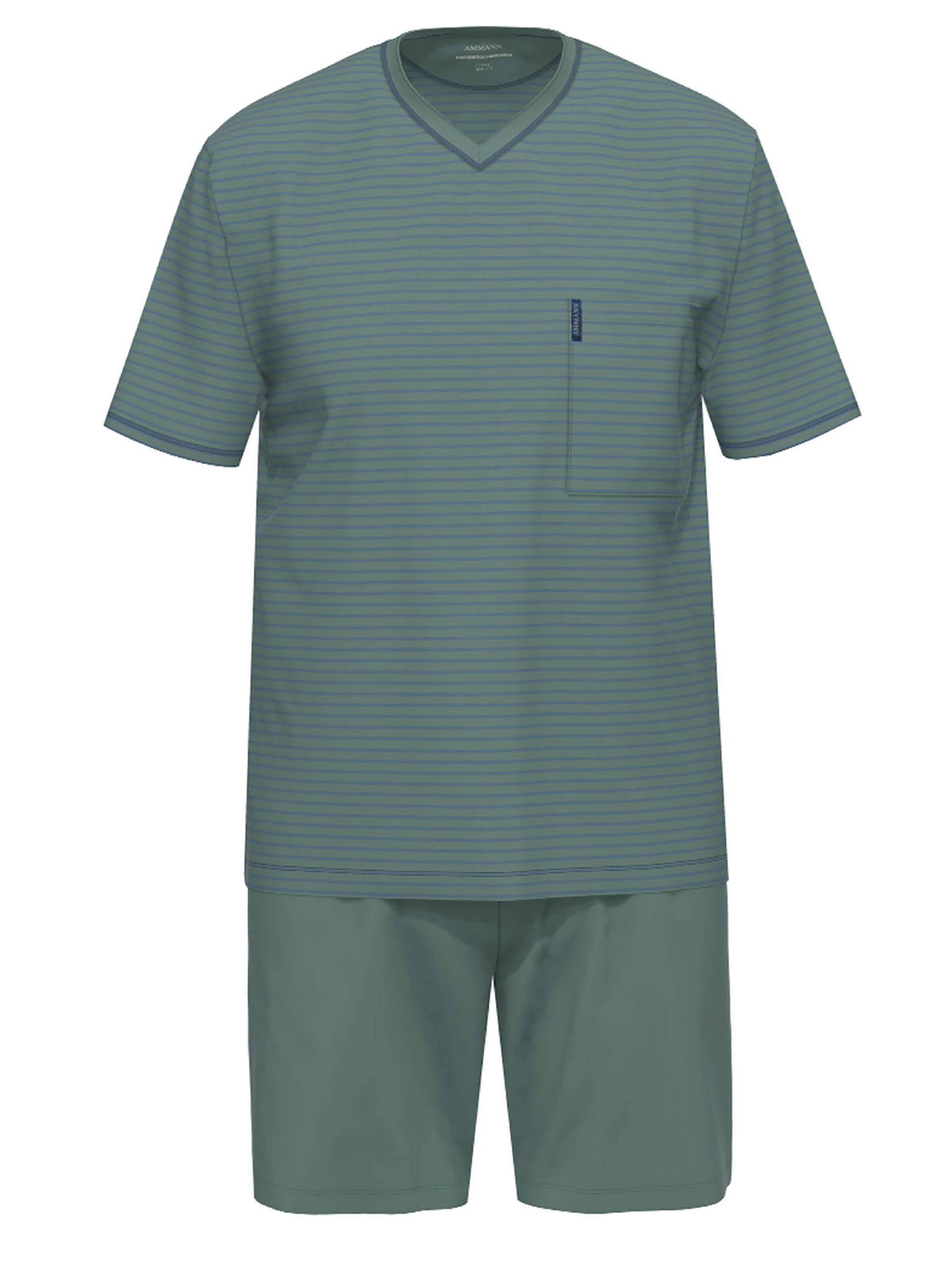 Ammann Short Pajamas 'Nightwear' in Green: front