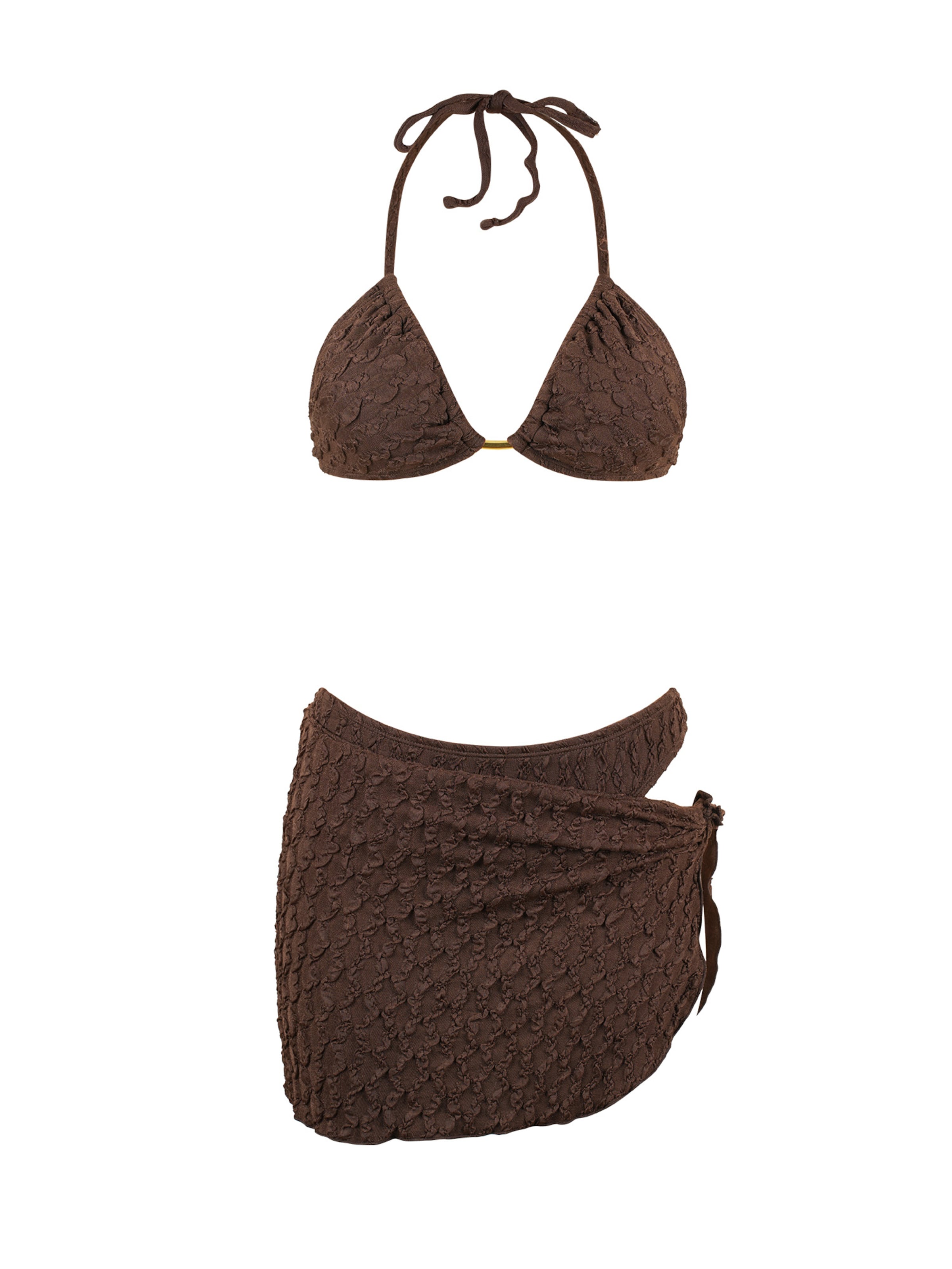 Cupshe Bralette Bikini 'CAA12L4K002HH' in Brown: front