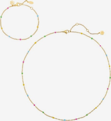 Hey Happiness - Conjunto de joyería en oro: frente