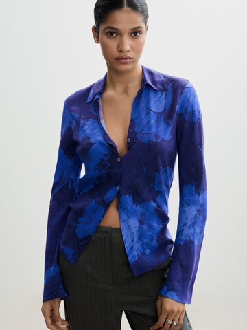 MANGO Bluse 'LUCIA' in Blau: Vorderseite