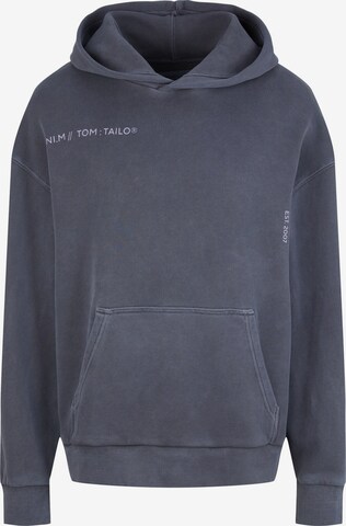 Sweat-shirt TOM TAILOR DENIM en gris : devant