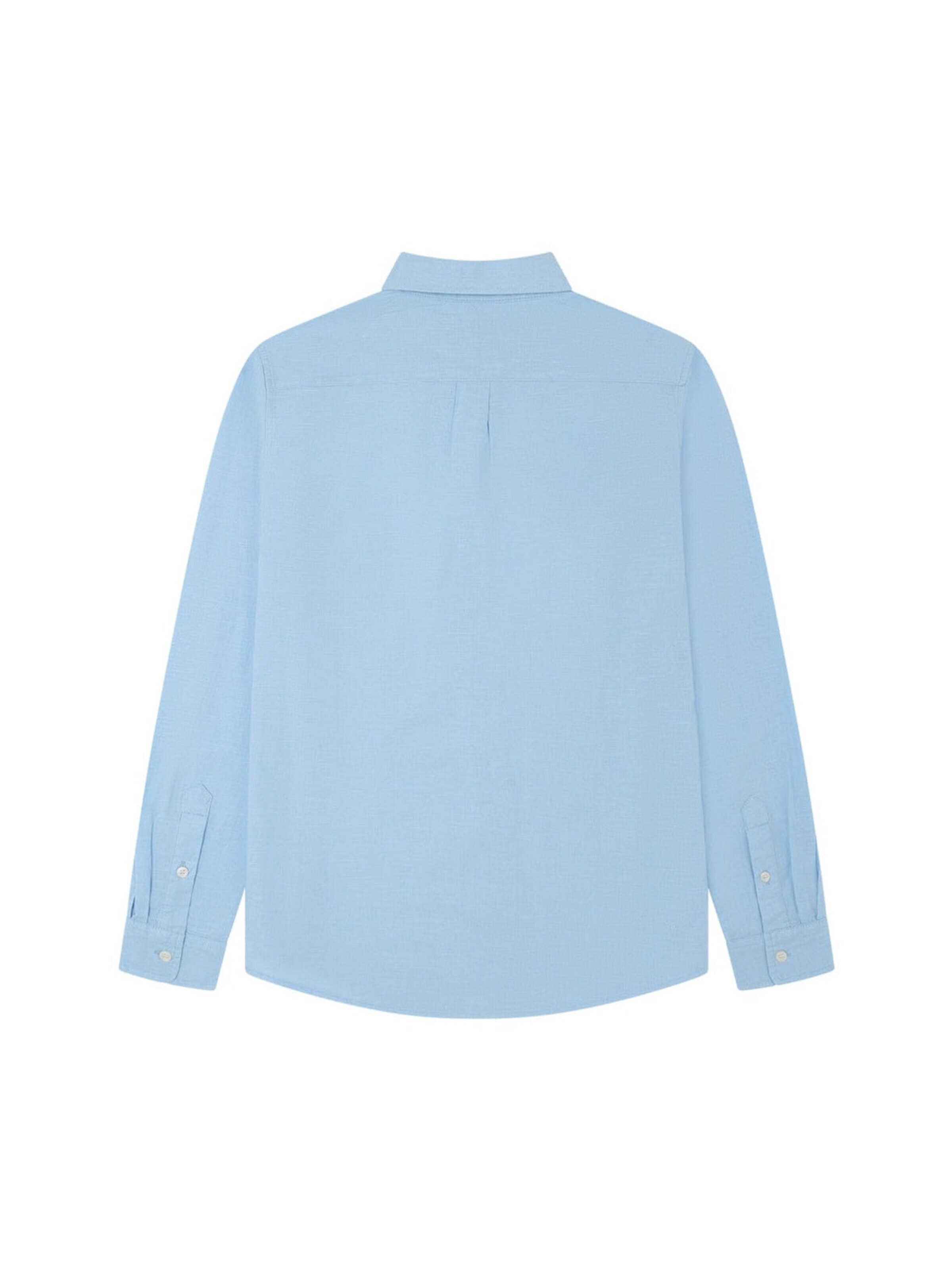 Laurent Vergne Slim fit Button Up Shirt 'Brive - Linnen Cotton Shirt - Light Blue' in Blue