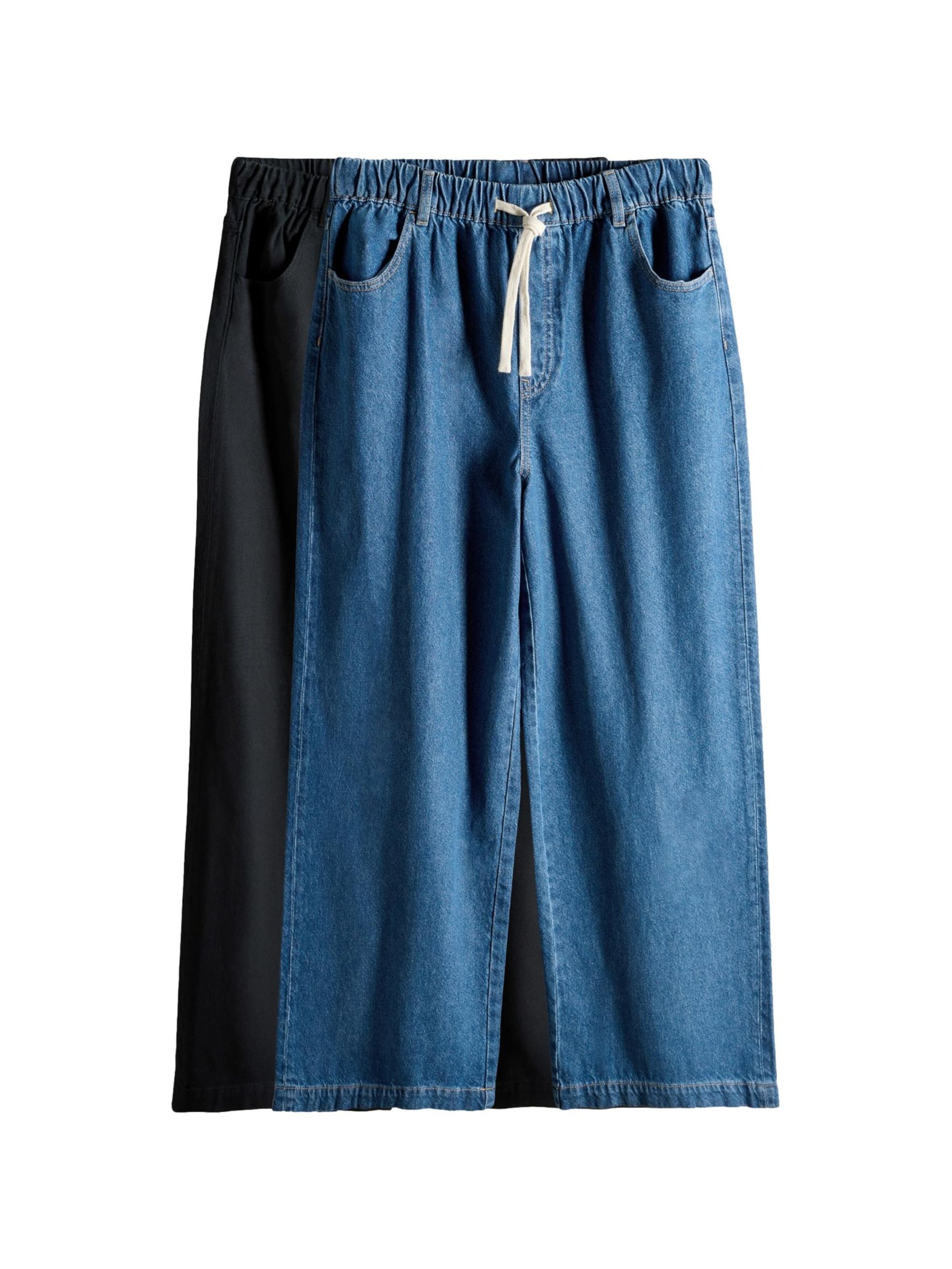 The Set Wide leg Τζιν σε μπλε: μπροστά