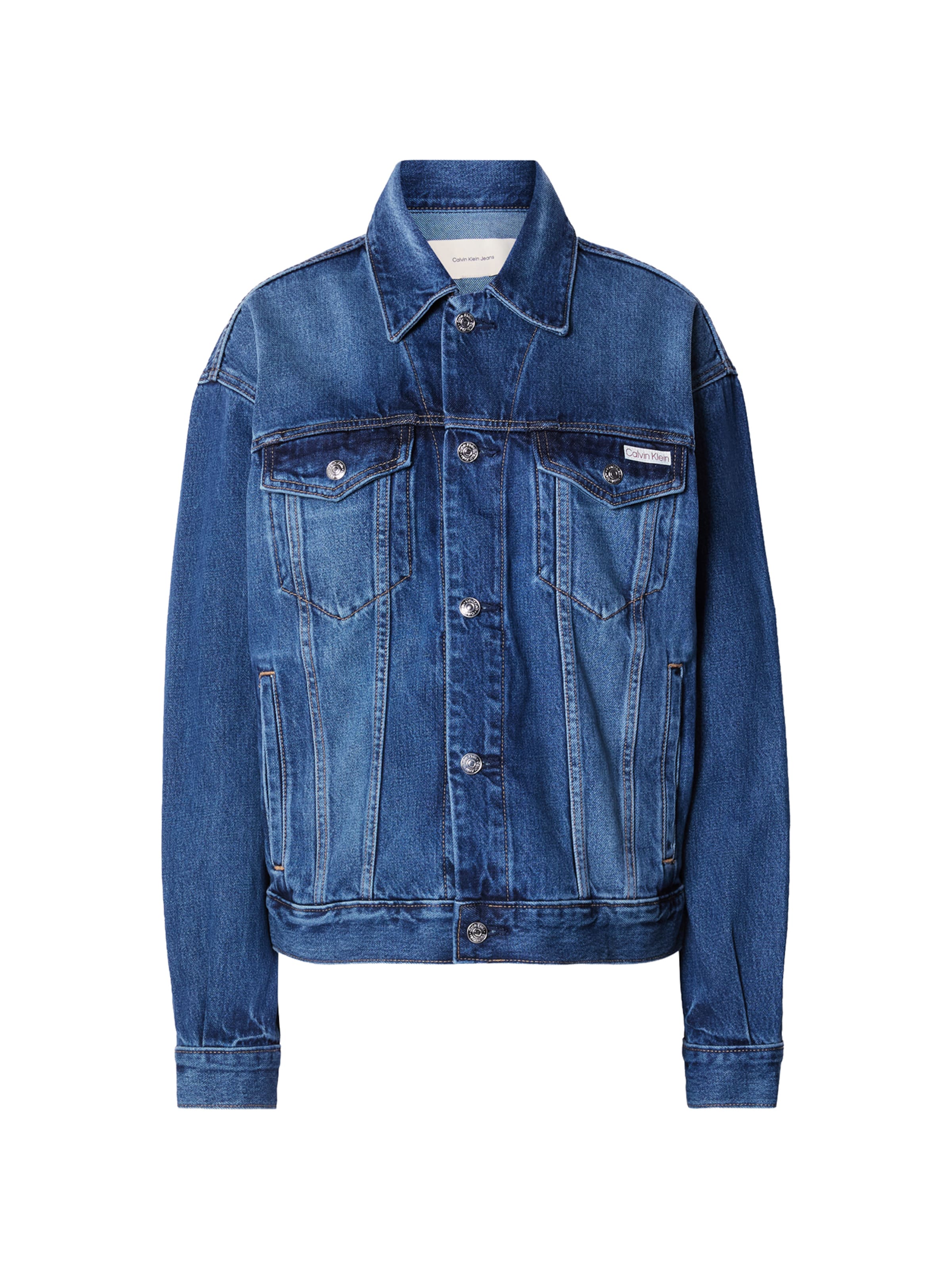 Calvin Klein Jeans Prechodná bunda '90S HORIZON' - Modrá: predná strana