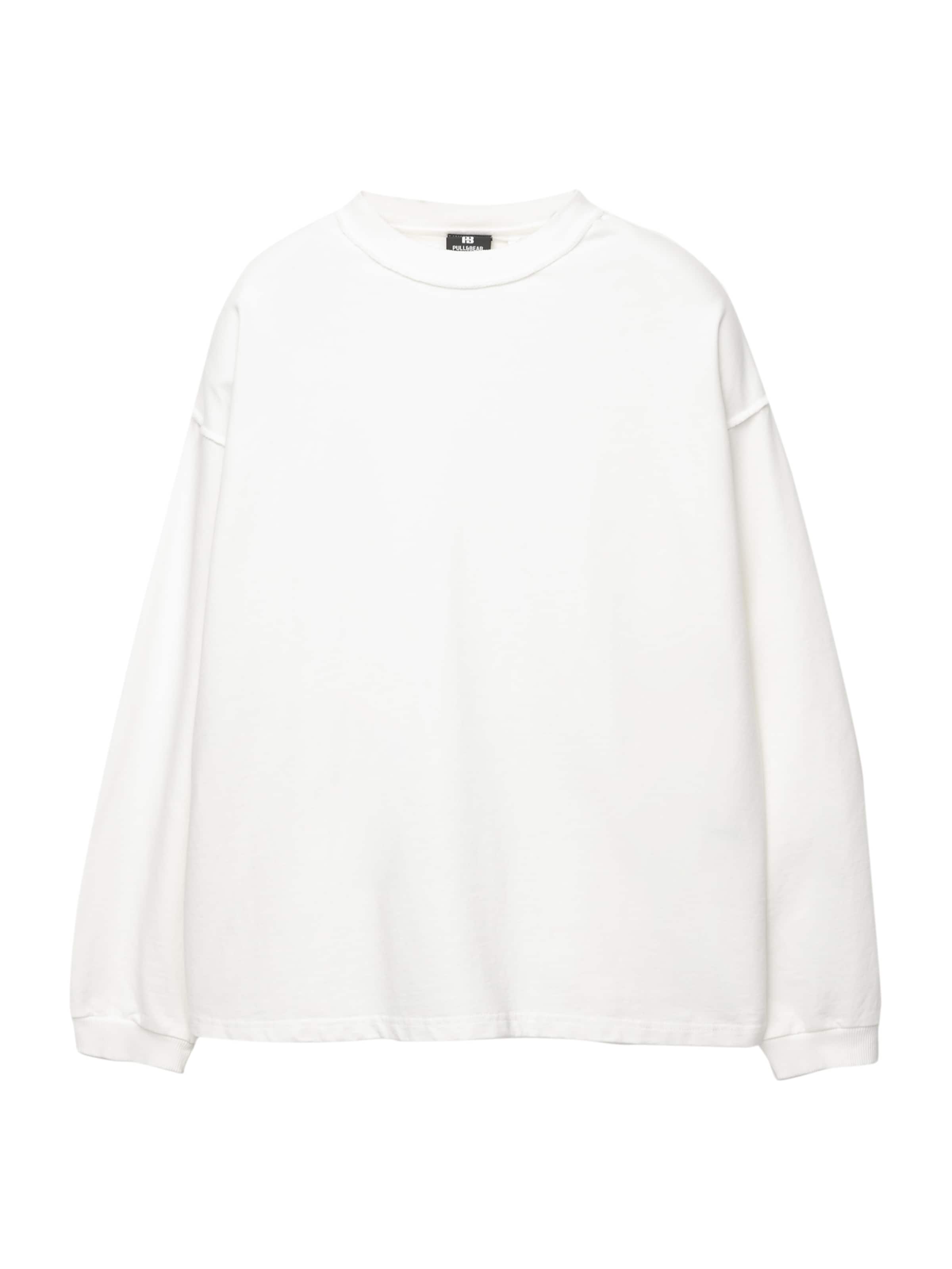 T-Shirt Pull&Bear en blanc : devant