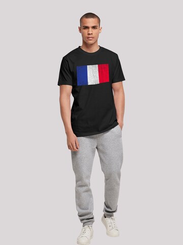 F4NT4STIC T-Shirt 'Frankreich Flagge France distressed' in Schwarz