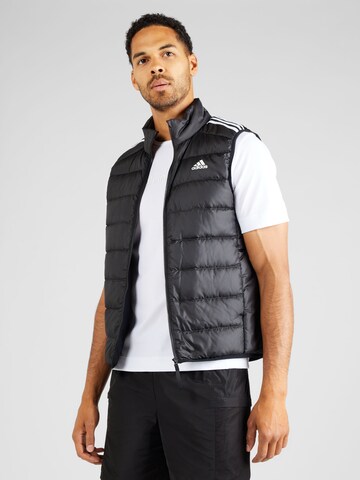 juoda ADIDAS SPORTSWEAR Sportinė liemenė 'Essentials': priekis
