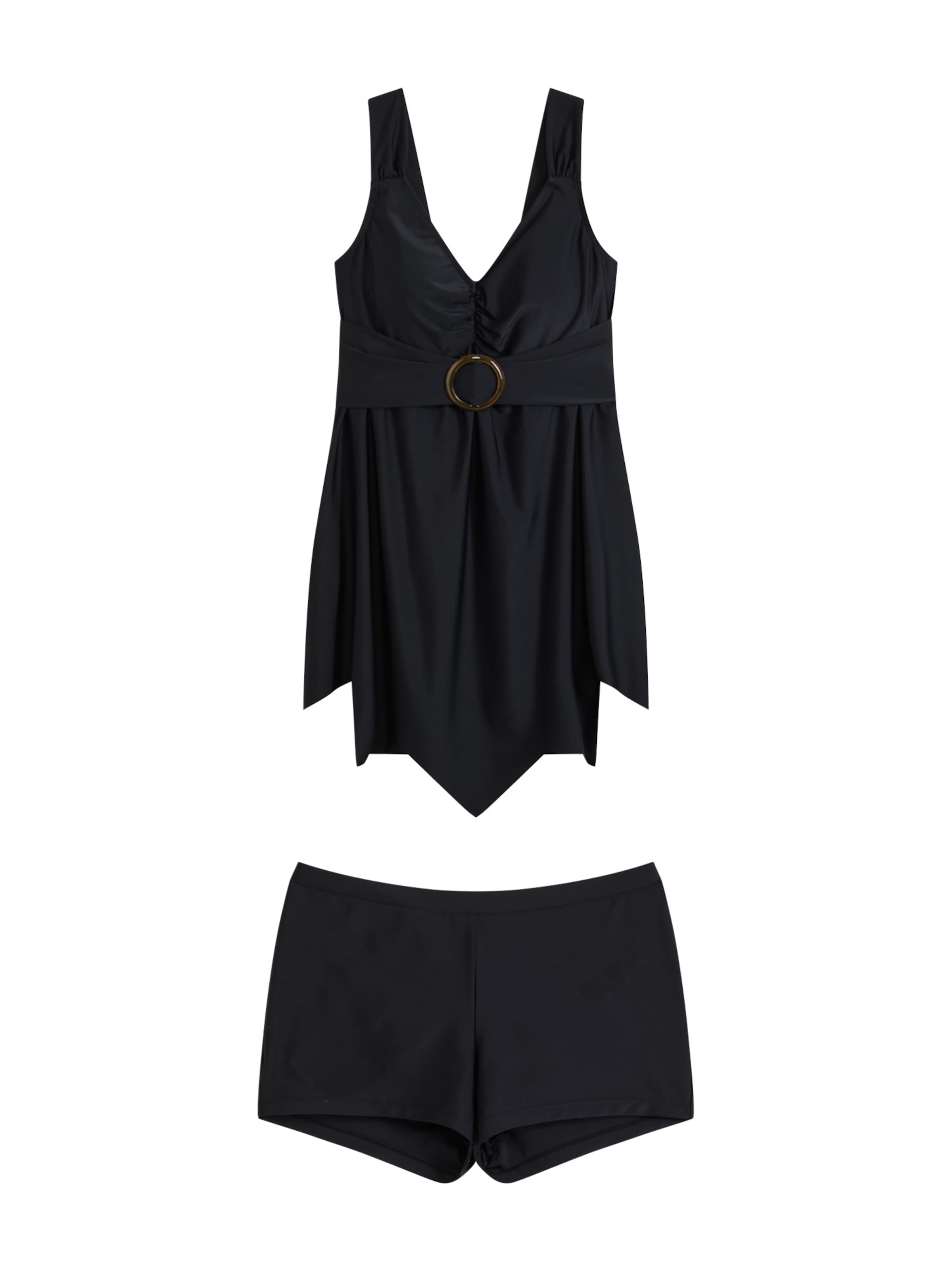 bonprix Triangel Tankini in Schwarz: Vorderseite