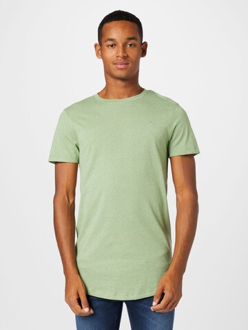 T-Shirt TOM TAILOR DENIM en vert : devant