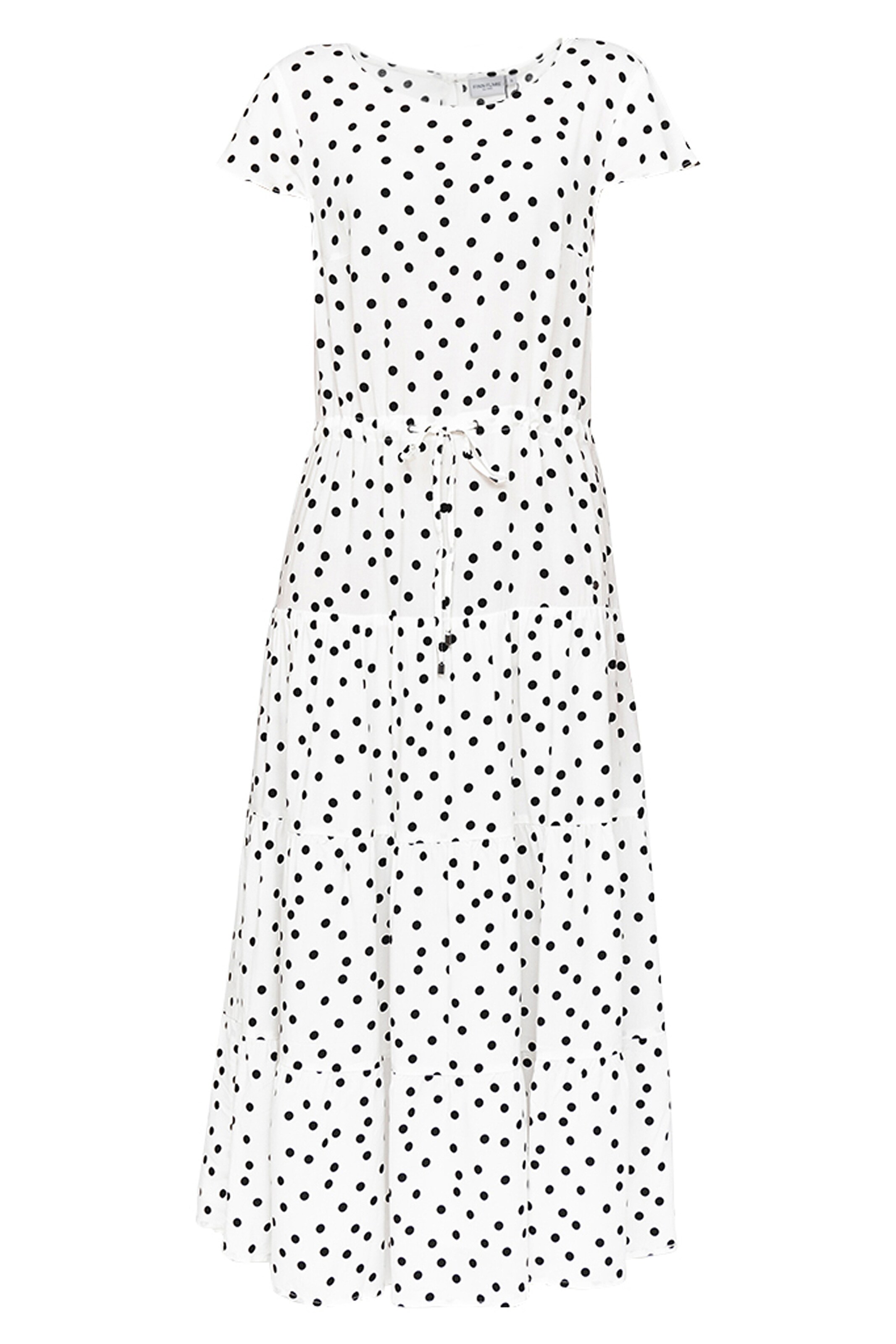 Frauen Große Größen Finn Flare Kleid in Weiß - OV90565