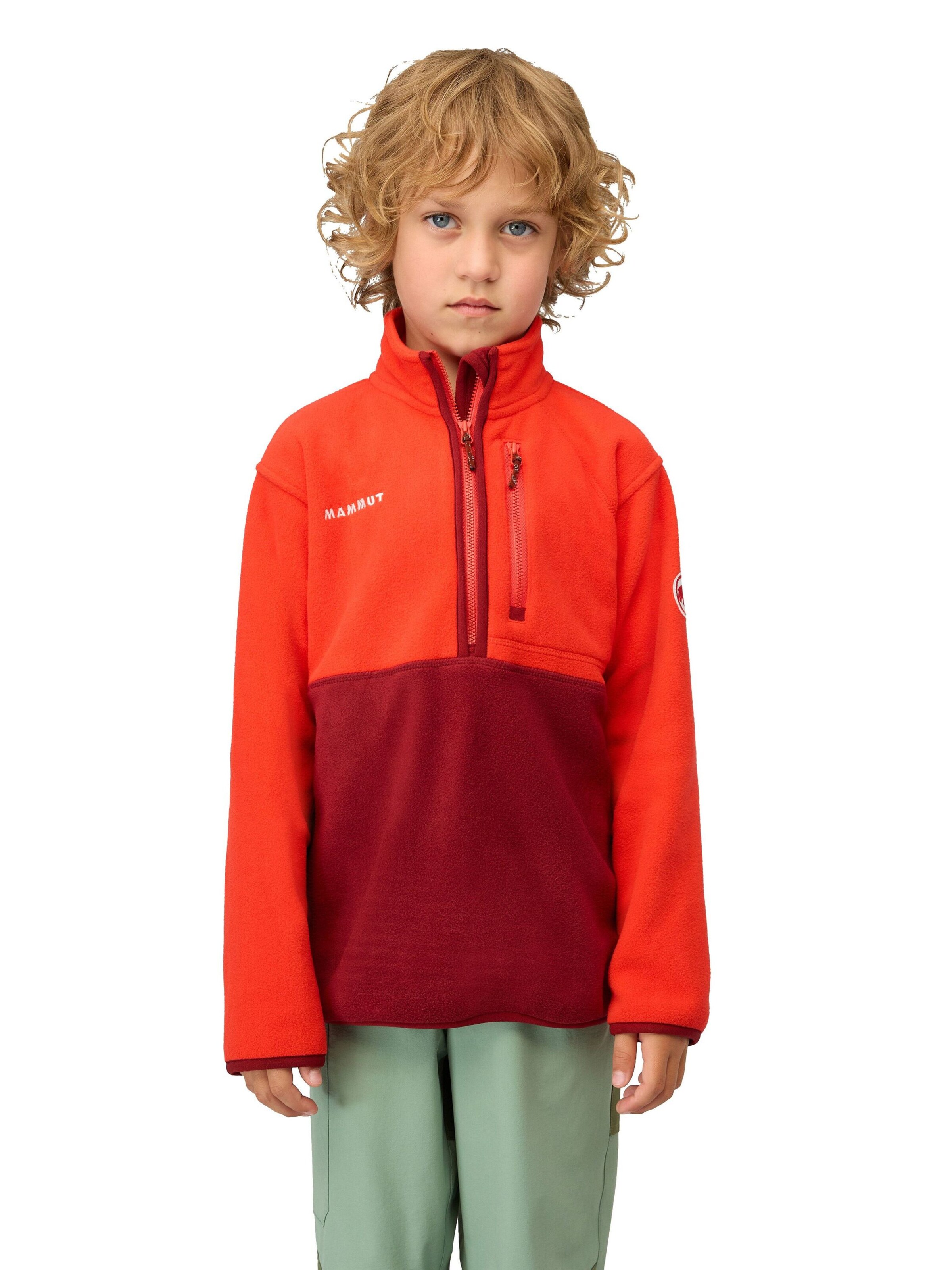 MAMMUT Athletic Fleece Jacket 'Waymarker' in Red: front