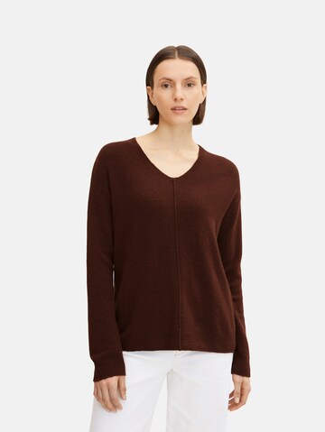 TOM TAILOR Sweater in Brown: front