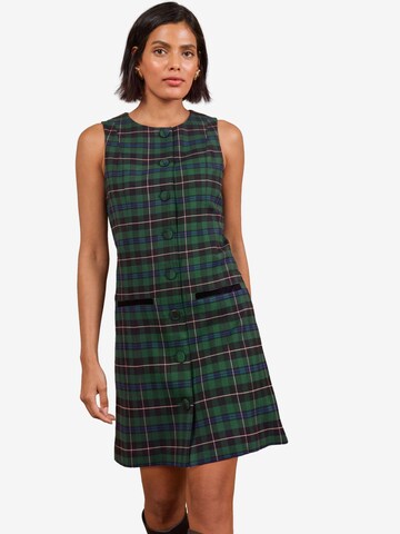 Robe-chemise love & roses en vert : devant