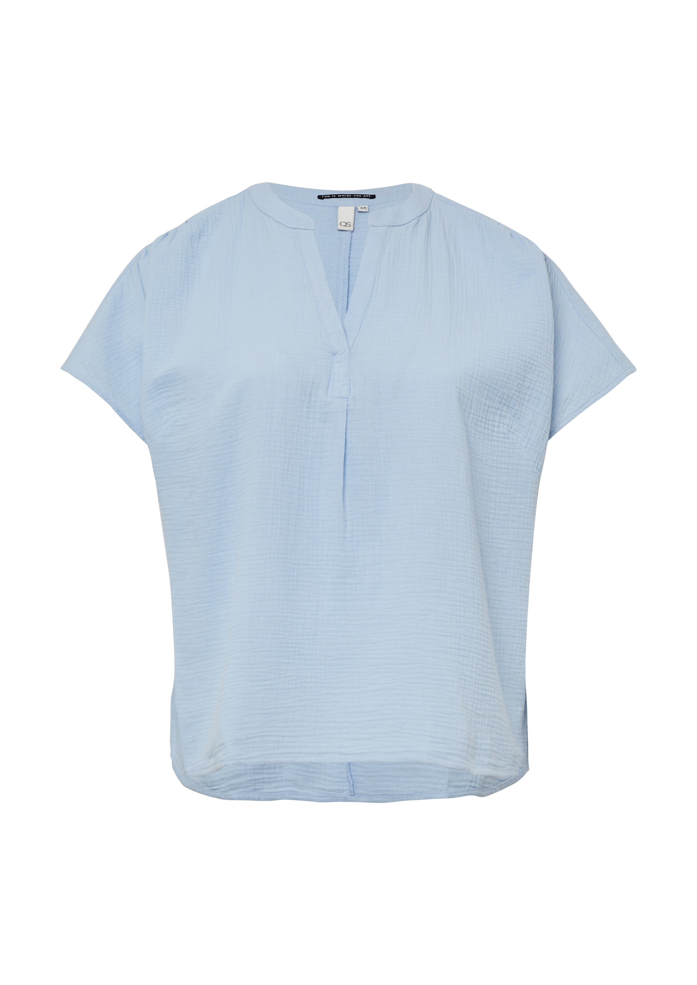 QS Bluse in Blau: Vorderseite