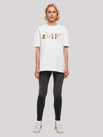 F4NT4STIC T-Shirt 'Looney Tunes Elmer Fudd Colour Code' in Weiß