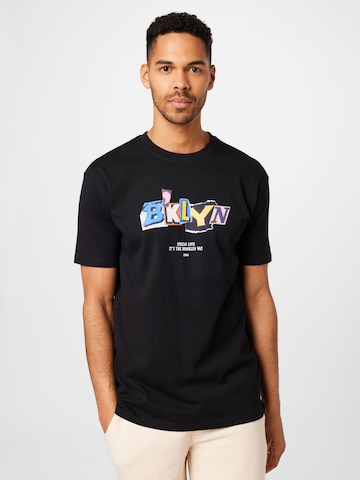 MT Upscale Shirt 'Brklyn' in Zwart: voorkant