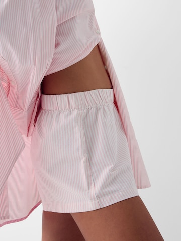 Bershka Normální Kalhoty – pink