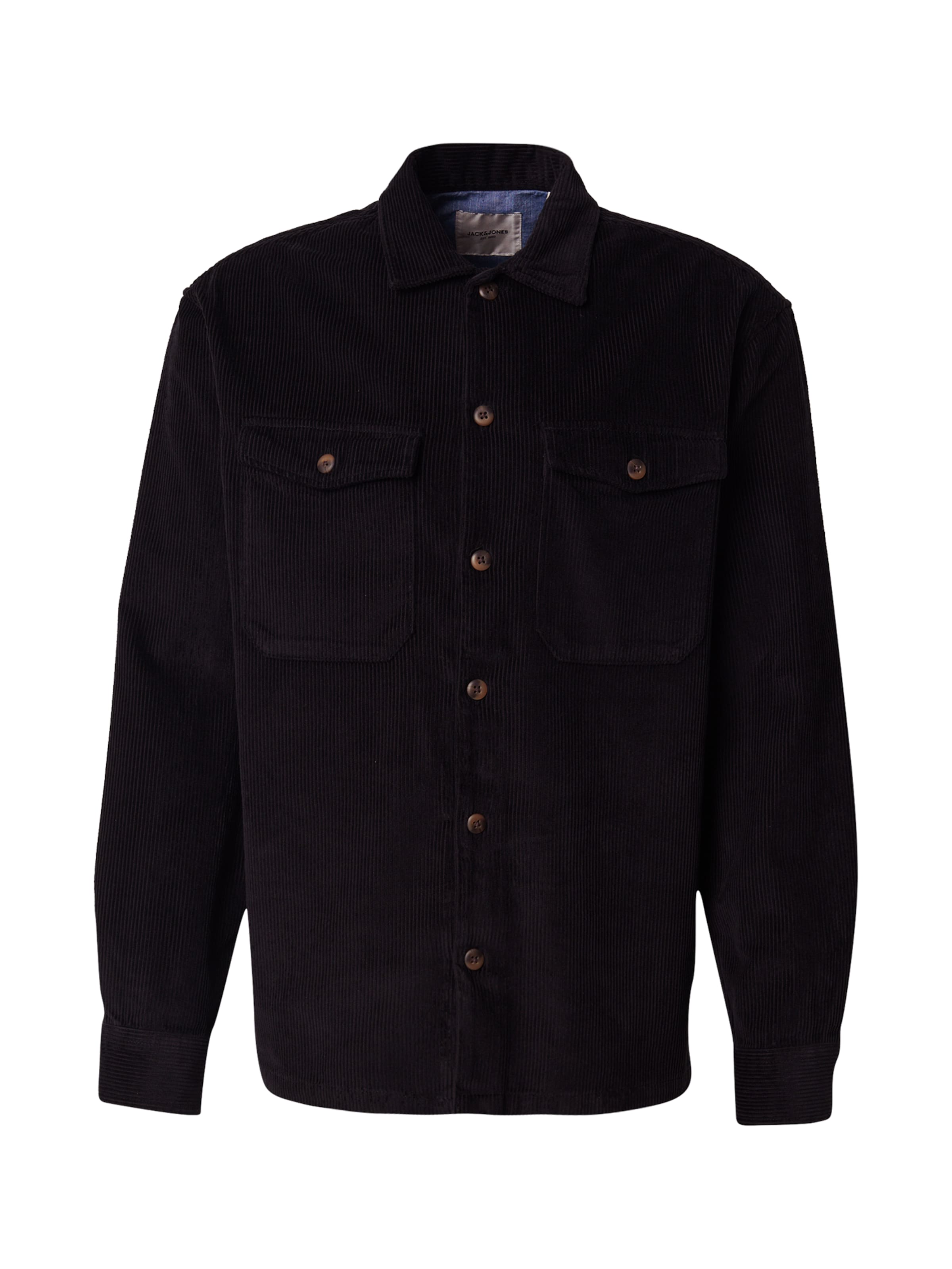JACK & JONES - Ajuste regular Camisa 'JWHEDDIE' en negro: frente