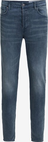 WE Fashion Slimfit Jeans in Blauw: voorkant