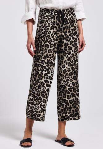STREET ONE Wide leg Trousers 'Emee' in Black: front