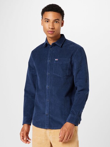 Tommy Jeans Regular Fit Hemd in Blau: predná strana