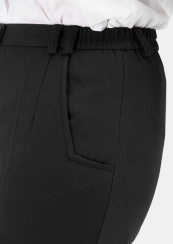 Goldner Regular Pleated Pants 'CARLA' in Black