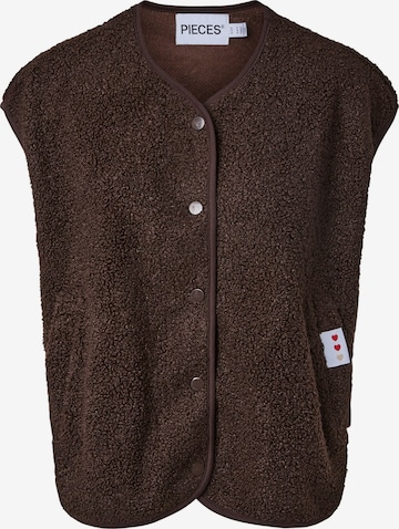 Gilet 'PCKATTY' di PIECES in marrone: frontale