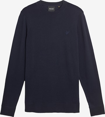 Lyle & Scott Trui 'Tonal Superfine' in Blauw: voorkant