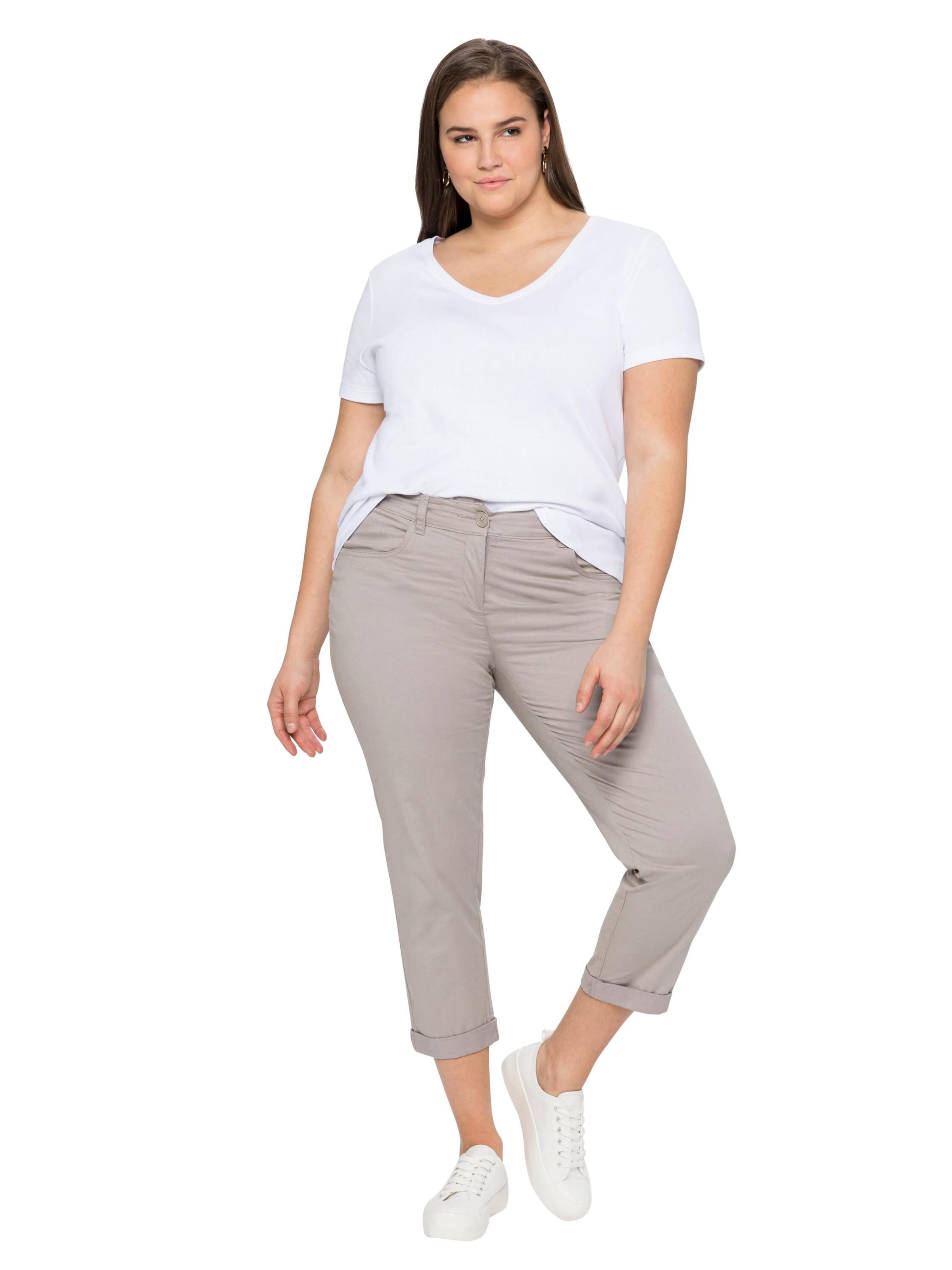 Slimfit Pantaloni di SHEEGO in grigio: frontale