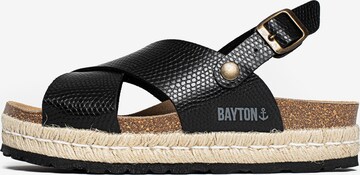 Bayton Sandal 'Leida' i svart: framsida