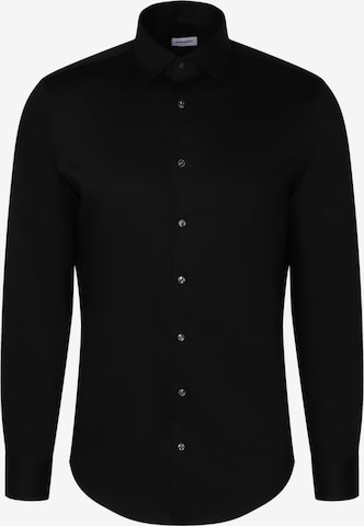 Chemise business SEIDENSTICKER en noir : devant