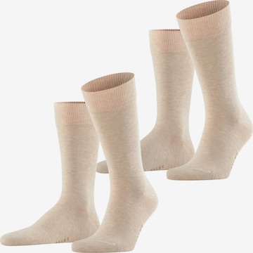 FALKE Socken 'Happy 2-Pack' in Beige: Vorderseite