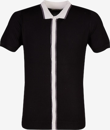 Leif Nelson Regular fit Button Up Shirt in Black: front