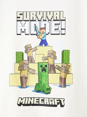MANGO KIDS T-Shirt 'MINECRAW' in Weiß
