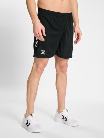 Regular Pantalon de sport 'Staltic Poly' Hummel en noir : devant