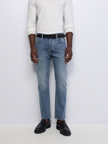 Coupe slim Jean Salsa Jeans en bleu : devant