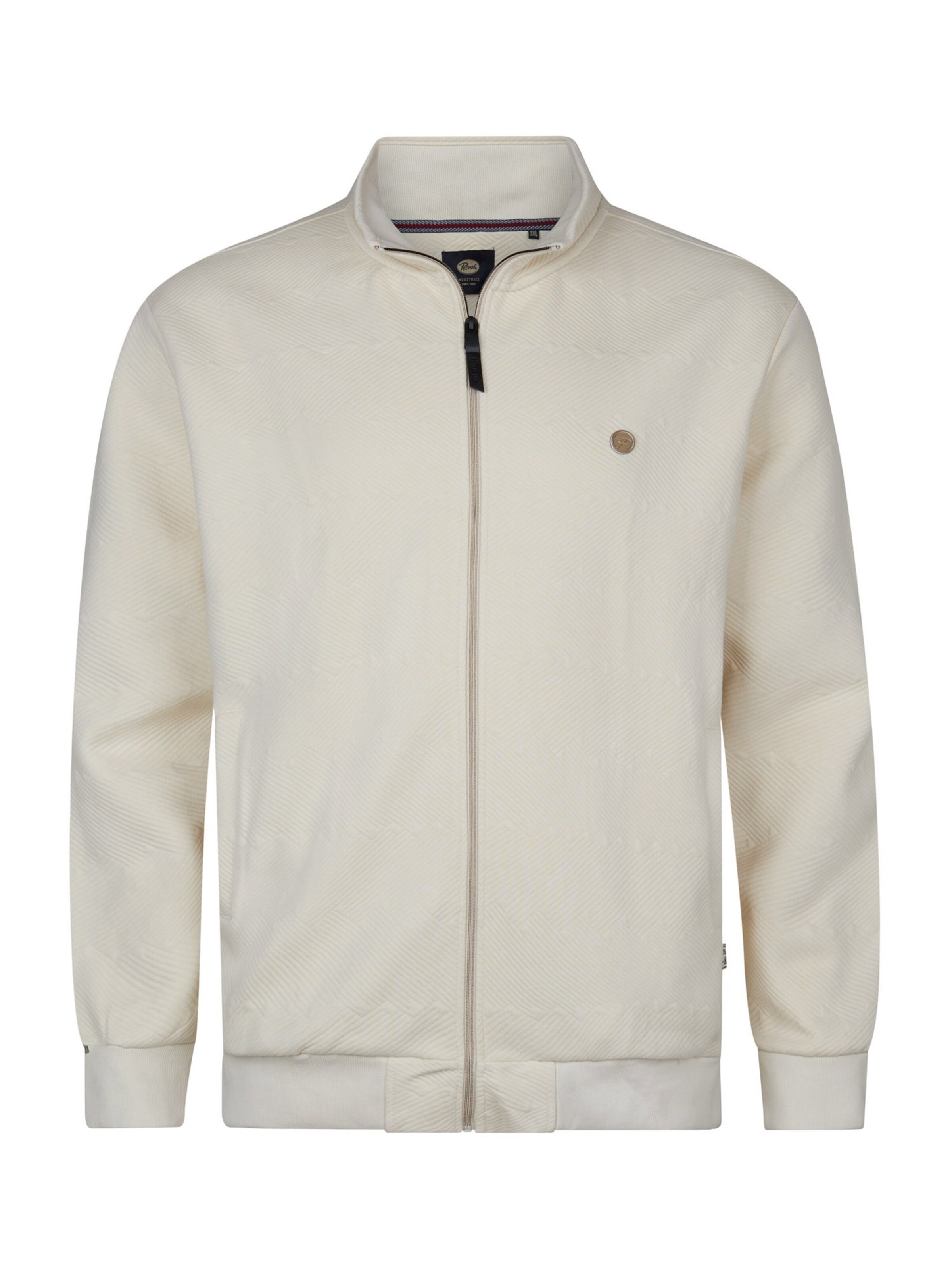 Petrol Industries Кофта на молнии в Белый: спереди