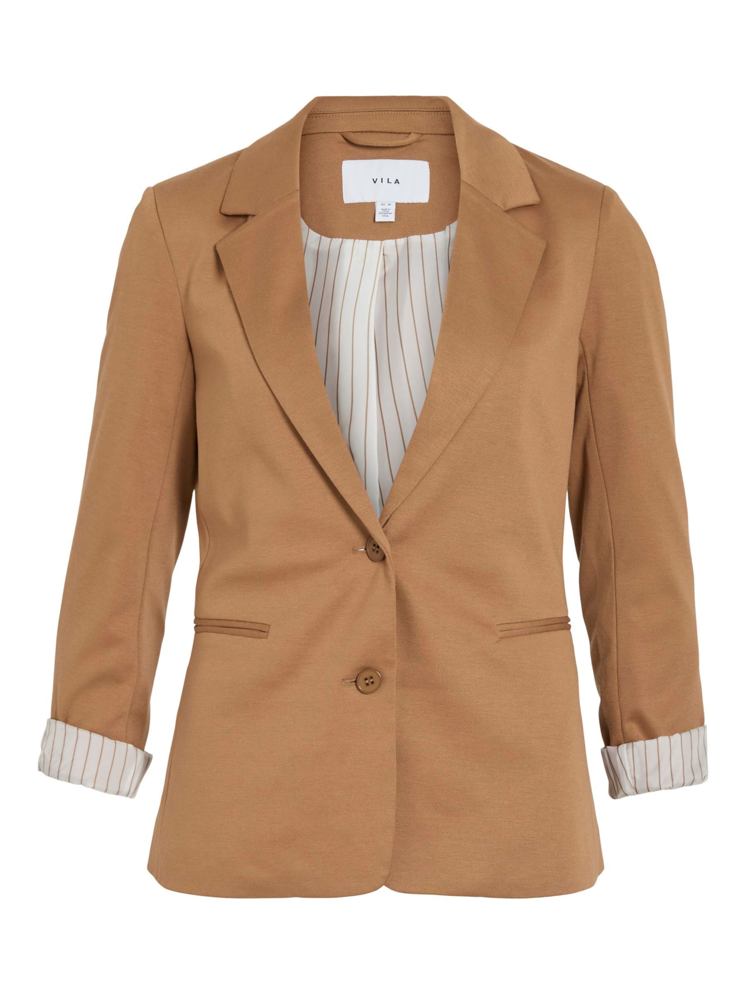 VILA Blazer 'VISaga' i karamel / offwhite, Produktvisning