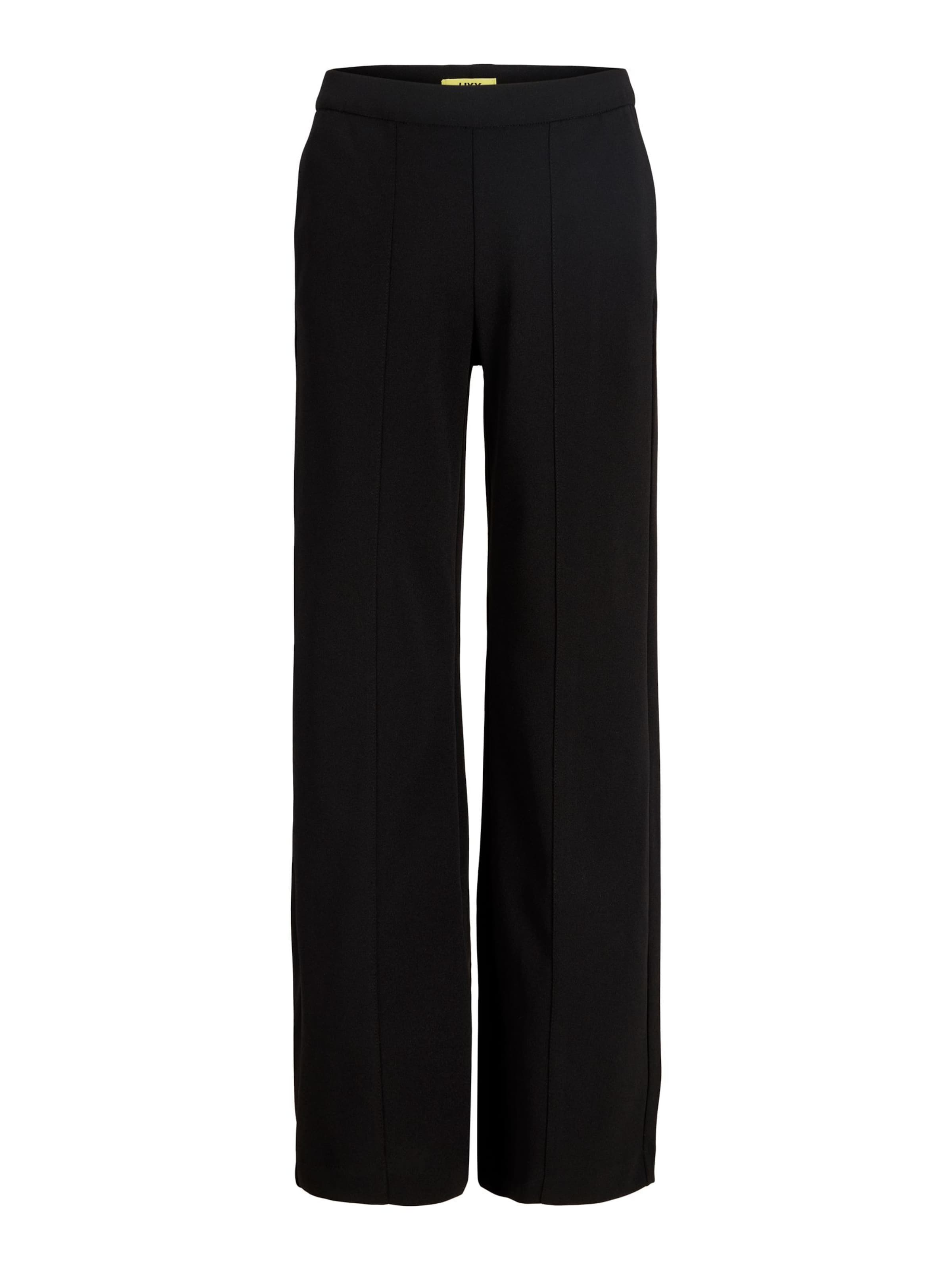 JJXX Wide Leg Housut 'JXIDA NANCY' värissä musta: etupuoli