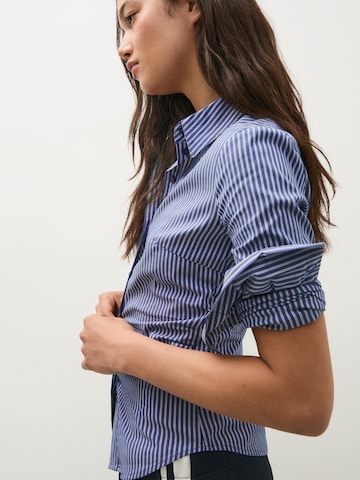 Chemisier Bershka en bleu