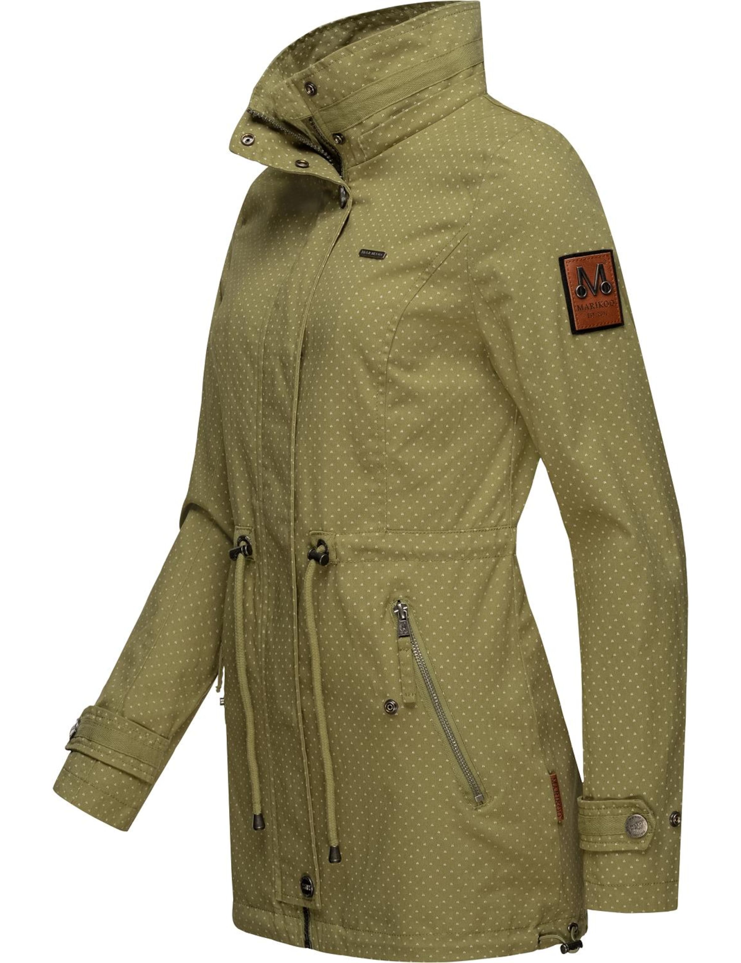 MARIKOO Övergångsparkas 'Nyokoo' i grön