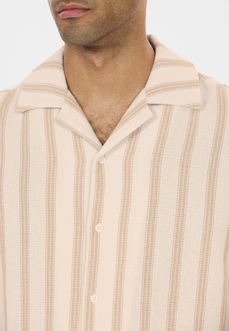 NOU Regular fit Button Up Shirt 'Puth' in Beige