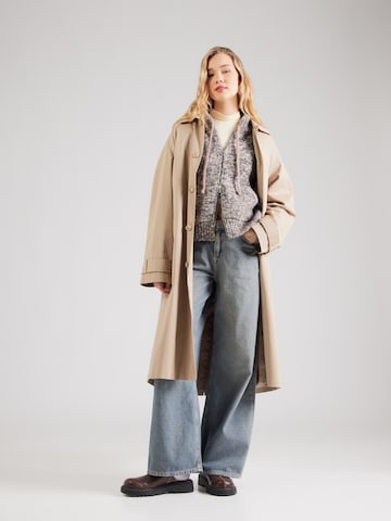 Geacă tricotată 'HAILEY' de la TOPSHOP pe gri