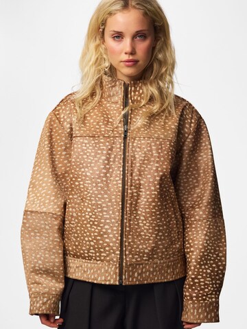 PIECES Between-season jacket 'ODA' in Brown