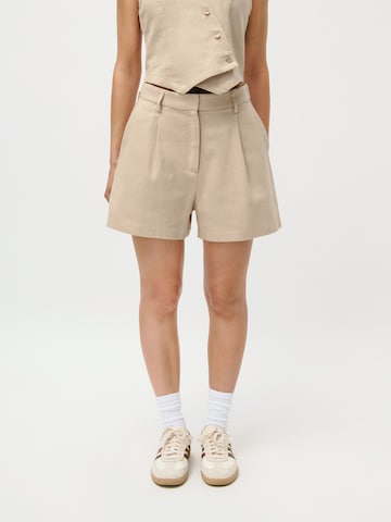 Regular Pantalon à pince 'Cinzia' LeGer by Lena Gercke en beige : devant
