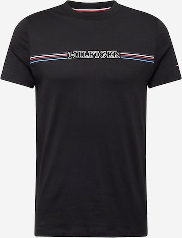 T-Shirt TOMMY HILFIGER en noir : devant