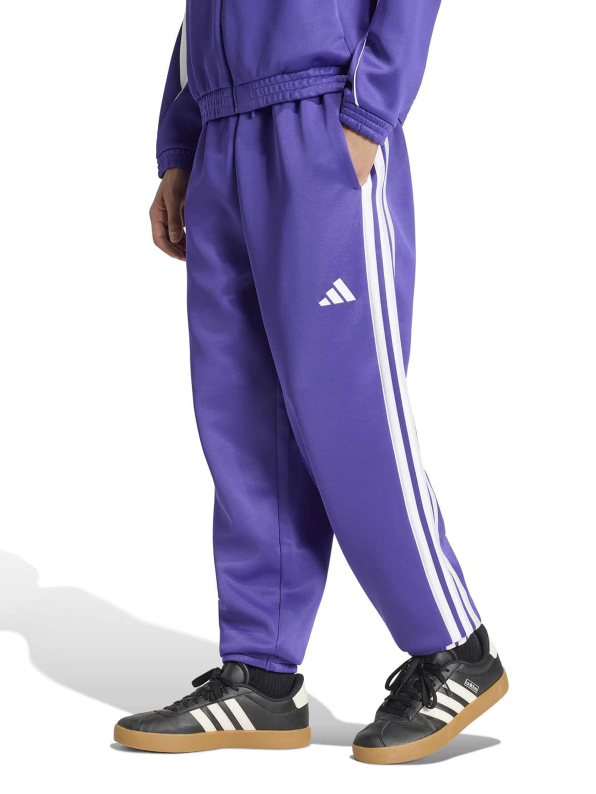 ADIDAS SPORTSWEAR Tapered Sportbyxa 'Stadium' i lila: framsida